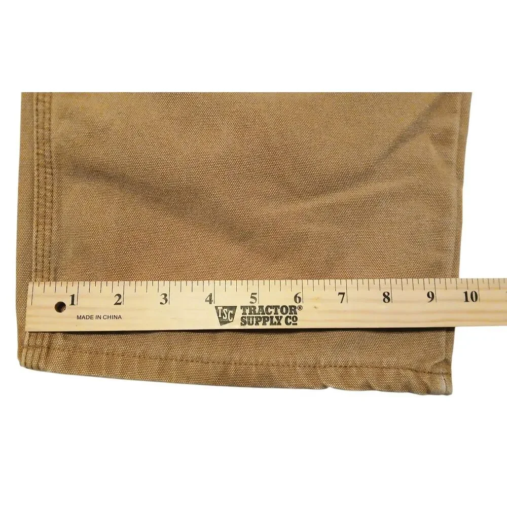 Dickies Mens Carpenter Work Pants 44x30 Relaxed Fit Canvas Cotton~SEE HOLE (Pic)